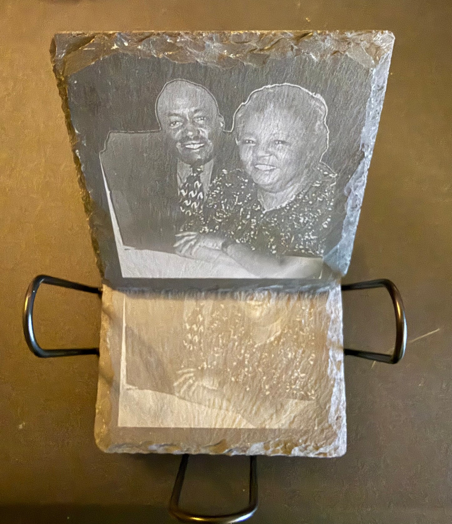 Custom Laser Engraved Slate Coaster Set