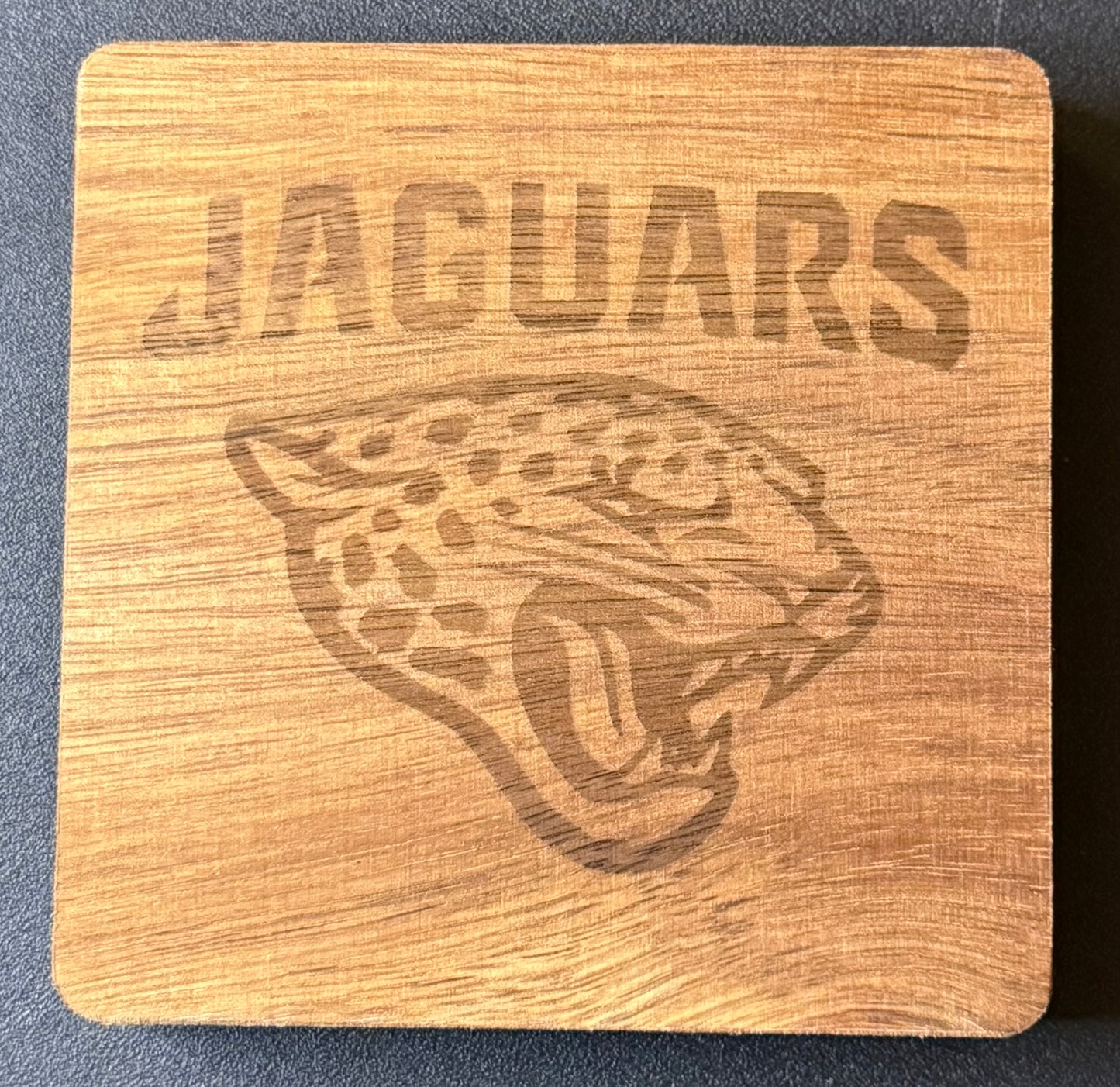 Custom Laser Engraved Wood Coaster Set